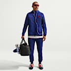 Sudadera con gorro de fútbol Nike de cierre completo para hombre de la selección nacional de fútbol masculino de Estados Unidos Tech Fleece Windrunner