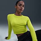 Playera de manga larga slim cropped para mujer Nike Sportswear Chill Knit