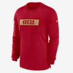 San Francisco 49ers Sideline Player Team Issue Men’s Nike Dri-FIT Long-Sleeve Top