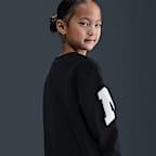 Sudadera de cuello redondo de tejido Fleece de chenilla para niños talla pequeña Nike Club