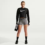 Nike Pro Women's Dri-FIT Crew-Neck French Terry Top