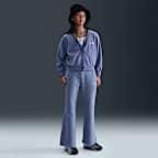 Cárdigan de manga larga de tejido Fleece para niña talla grande Nike Sportswear