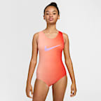 Nike Gymnastics Sunrise Ombre Performance Leotard - Coral