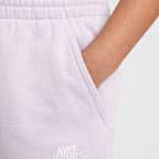 Shorts de French Terry de 5" para niña talla grande Nike Sportswear Club Fleece