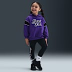 Conjunto de leggings y sudadera con gorro sin cierre infantil Nike Varsity Prep