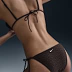Nike Swim Women's Terry Texture Tie String Bikini Bottom