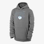 UNC Club Fleece Big Kids' (Boys') Nike College Hoodie - Dark Grey Heather