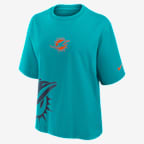 Miami Dolphins Boxy Women's Nike NFL T-Shirt - Turbo Green