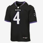 Zay Flowers Baltimore Ravens Big Kids' Game Jersey - Black