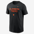 Playera universitaria Nike Dri-FIT para hombre Clemson Courtside Basketball - Negro