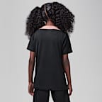 Paris Saint-Germain Strike (tredjedrakt) Jordan Dri-FIT kortermet strikket fotballoverdel til store barn 