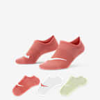 Calcetines invisibles de entrenamiento para mujer Nike Everyday Plus Lightweight (3 pares) - Multicolor