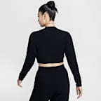 ナイキ スポーツウェア フェニックス コージー ブークレ ウィメンズ タイト ロングスリーブ ニット トップ