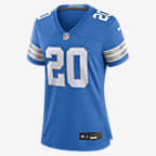 Jersey de fútbol americano Nike de la NFL Game para mujer Barry Sanders Detroit Lions - Azul