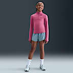 Nike Girls' Dri-FIT Long-Sleeve 1/4-Zip Top