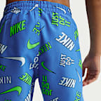 Nike Swim Breaker Big Kids' (Boys') 7" Brief-Lined Volley Short