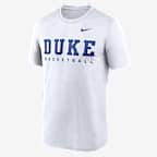Playera universitaria Nike Dri-FIT para hombre Duke Courtside Basketball Legend - Blanco