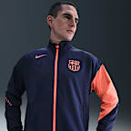 Chamarra Anthem de fútbol Nike Dri-FIT Total 90 del FC Barcelona alternativa Strike para hombre