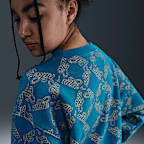 Nike Sportswear Club Fleece Big Kids' (Girls') Oversized Printed Crewneck Sweatshirt