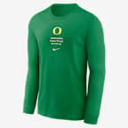 Oregon Sideline Men's Nike Dri-FIT College Long-Sleeve T-Shirt - Apple Green