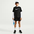Playera de entrenamiento de manga corta Dri-FIT para niño talla grande Nike Multi