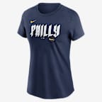 Trea Turner Philadelphia Phillies City Connect Fuse Women's Nike MLB T-Shirt - Navy