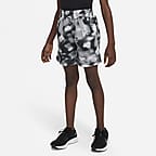 Nike Dri-FIT Multi+ Big Kids' (Boys') Printed Training Shorts - Black/White