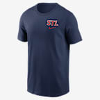 Playera Nike de la MLB para hombre St. Louis Cardinals City Connect 2-Hit - Azul marino