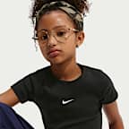 Nike Sportswear Older Kids' (Girls') Slim Cropped Ribbed T-Shirt