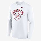 Playera de manga larga universitaria Nike Dri-FIT para hombre Alabama Courtside - Blanco