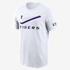 LSU Primetime Campus 2-Hit Swoosh Men's Nike College T-Shirt - White