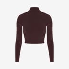 Top cropped de cuello alto para mujer NikeSKIMS Vintage Seamless