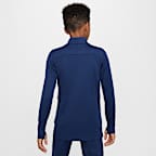 Nike Academy Older Kids' Dri-FIT Long-Sleeve 1/4-Zip Football Drill Top
