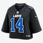 Amon-Ra St. Brown Detroit Lions Women's Nike NFL Cropped Tundra Game Jersey - Black
