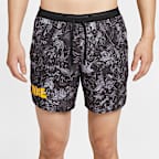 Nike Stride Men's Dri-FIT 18cm (approx) Brief-Lined Printed Running Shorts