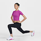 Nike One Fitted Women's Dri-FIT Short-Sleeve Cropped Top