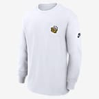 Michigan Wolverines Legacy Max90 Pocket Men's Nike College Long-Sleeve T-Shirt - White