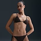 Nike Swim Women's Terry Texture Tie String Bikini Bottom