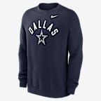 Dallas Cowboys Club Men's Nike NFL Pullover Crew - Navy