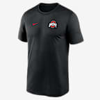 Playera universitaria Nike Dri-FIT para hombre Ohio State Sideline Legend Small Logo - Negro
