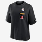 Pittsburgh Steelers Primetime Premium Essential Boxy Women's Nike NFL T-Shirt - Black