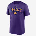 Playera universitaria Nike Dri-FIT para hombre LSU Sideline Legend - Morado