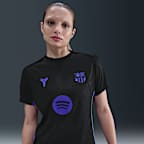 F.C. Barcelona Academy Pro Away Women's Kobe Dri-FIT Football Pre-Game Short-Sleeve Top