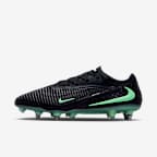 Nike Phantom 6 Low Elite Soft-Ground Football Boot - Black/Black/Illusion Green