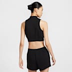 Nike Sportswear Chill Terry Women's Slim Cropped 1/2-Zip French Terry Tank Top