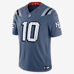 Drake Maye New England Patriots Rivalries Collection Men's Nike Dri-FIT NFL Limited Jersey - Blue