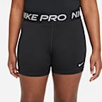 Nike Pro Girls' Dri-FIT Shorts (Extended Size)