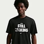 Playera de básquetbol para hombre Nike LeBron "Shut Up and Dribble" - Negro