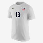 Playera de fútbol Nike para hombre Alex Morgan USWNT - Blanco