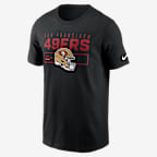San Francisco 49ers Helmet Essential Men's Nike NFL T-Shirt - Black